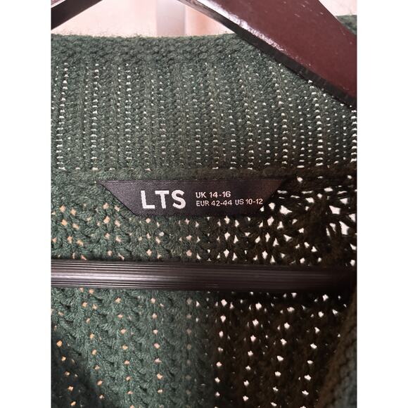 LTS Long Tall Sally Green Chunky Knit Sweater W-US 10–12 - Picture 3 of 6